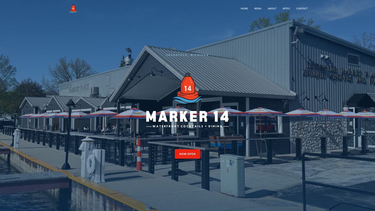 Marker 14 website homepage